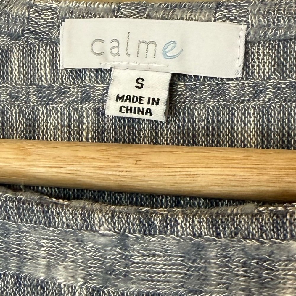 *Set* Calme By Johnny Was Heather Blue Ribbed Lounge Size Small - Picture 5 of 9